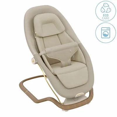Balansoar pentru copii Maxi-Cosi Dove Pro Elegance Graphite cu vibratii, tetiera reglabila, 3 pozitii de inclinare, huse detasabile, greutate admisa 15 kg