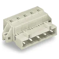 1-conductor male connector; 100% protected against mismating; clamping collar; 2.5 mm²; Pin spacing 7.5 mm; 7-pole; 2,50 mm²; light gray
