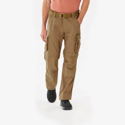 Pantalon Cargo Modulabil Trekking călătorie TRAVEL 500 Bărbați