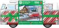 Puzzle in cutie metal Eurographics din 550 de piese - Autobuz de Crăciun