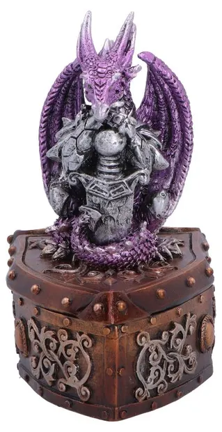 Cutie de depozitare Nemesis Now Fantasy: Dragons - Hoard Protector (Purple), 13.8 cm