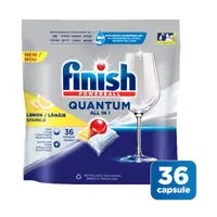 Detergent Tablete pentru Masina de Spalat Vase Finish Quantum All in 1 Lemon, 36 Spalari