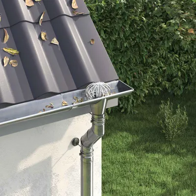 vidaXL Protecție pentru frunze de jgheab 2 buc. Argintiu 110 mm