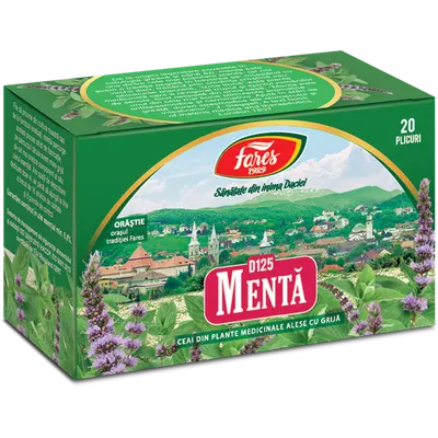 Menta, D125, ceai la plic, Fares | 20 plicuri