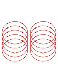 Set de bratari martisor cu perla Preciosa - 10 bucati - 65874 - Crem