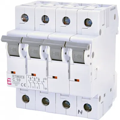 ETIMAT 6 Intrerupatoare automate miniatura 6kA ETIMAT 6 3p+N C10