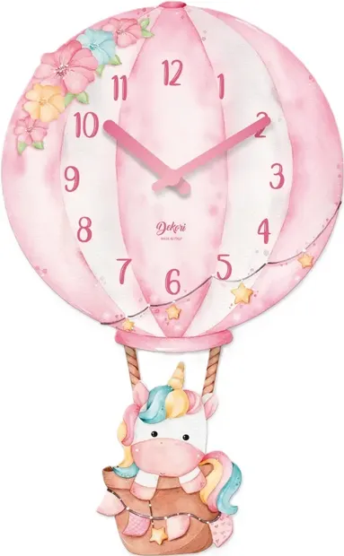Ceas de perete pentru copii Dekori - Unicorn