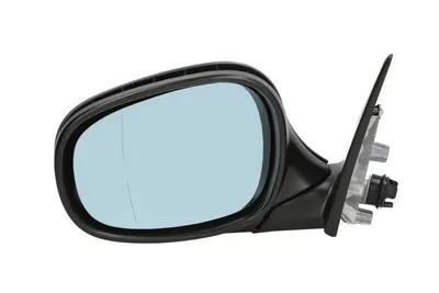 Oglinda stanga potrivit BMW Seria 3 2008-2012 - electrica, asferic, incalzita, albastra, grunduita