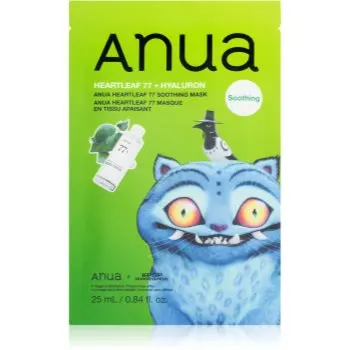 Anua K-Pop Demon Hunters Heartleaf 77% Soothing Mask mască textilă hidratantă cu efect calmant