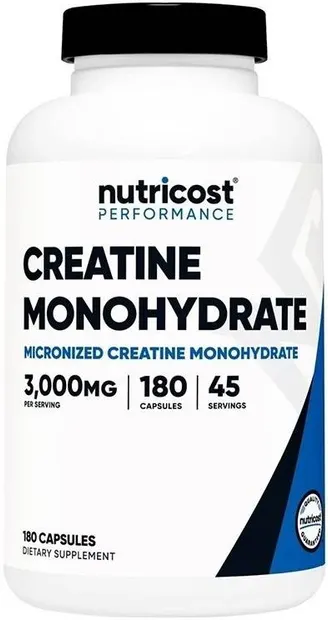 Performance Creatine Monohydrate, 3000 mg, 180 capsule, Nutricost