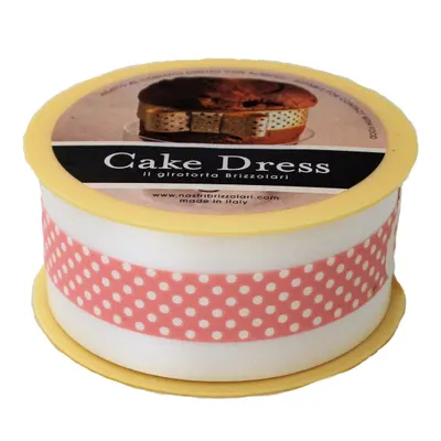 Bandă decorativă Cake Dress, pentru torturi și prăjituri, 4.5cm x 20m, Mini Dots Roz