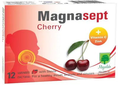 Magnasept, Cherry, 12 pastile, Magnalabs