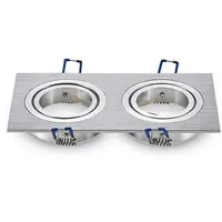 Corp spot 2XGU10 patrat aluminiu V-TAC SKU-3608