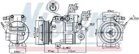 Compresor AC clima VS-18, diametru fulie 119mm, 12V HYUNDAI SANTA FE II 2.0D 2.2D intre 2006-2012