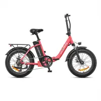 Bicicleta electrica pliabila Ulzomo Dolphin 20 E-bike, 250W, 36V 13Ah, autonomie 89km, viteza maxima 25km/h, Pink, 20'' - Default Title
