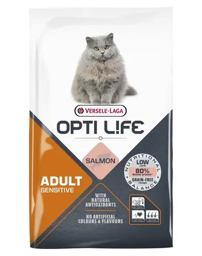 VERSELE-LAGA Opti Life Cat Adult Sensitive Salmon 7.5 kg hrana cu somon, pisici sensibile