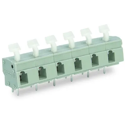 PCB terminal block; push-button; 2.5 mm²; Pin spacing 10/10.16 mm; 24-pole; suitable for Ex-e applications; CAGE CLAMP®; commoning option; 2,50 mm²; light gray
