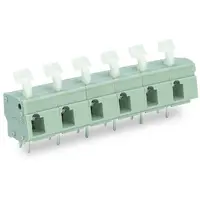 PCB terminal block; push-button; 2.5 mm²; Pin spacing 10/10.16 mm; 24-pole; suitable for Ex-e applications; CAGE CLAMP®; commoning option; 2,50 mm²; light gray