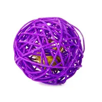 Jucarie pentru pisici Minge Violet Clopotel 6 cm