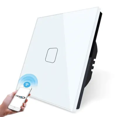 Wi-Fi Smart Touch Eu 1 Gang 1 Way Switch White