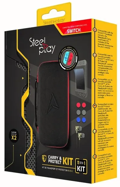 Set protectie Steelplay - 11 в 1 Carry & Protect Kit (Nintendo Switch)