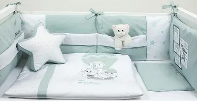Set lenjerie de pat 8 piese Bambino Casa - Paris, Mint