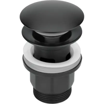 Ventil lavoar click-clack cu preaplin negru Deante