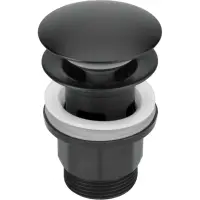 Ventil lavoar click-clack cu preaplin negru Deante