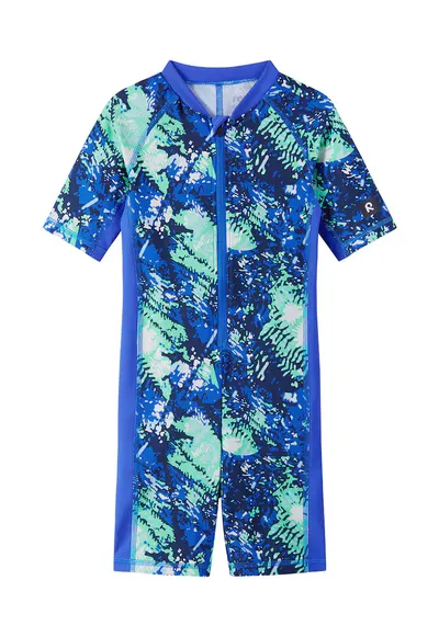 Costum de baie copii - unisex - grafic - verde - poliamida/elastan