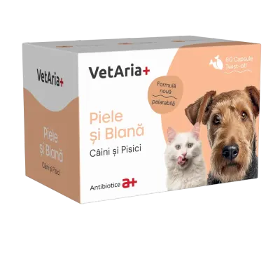 Suplimente VetAria+ Piele Blana 60 capsule