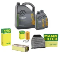 Pachet Revizie Ulei Mercedes Benz 229.52 + Filtre Mann pentru Mercedes E220CDI W212 170cp