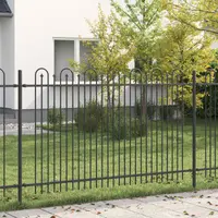 vidaXL Gard Arcuș cu Vârfuri DRONTEN 200 x 166 cm Negru