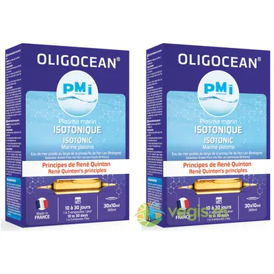 Pachet Plasma Marina Izotonic Oligocean – Metoda Rene Quinton 30 fiole x10ml + 30 fiole x10ml, Laboratoires Super Diet