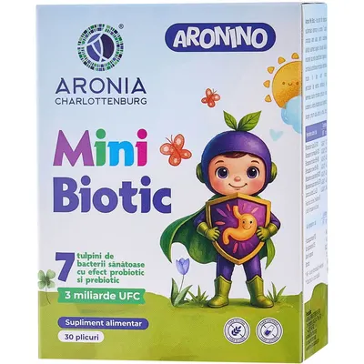 Probiotice pentru Imunitatea si Energia Copiilor Aronino Mini Biotic 30 plicuri