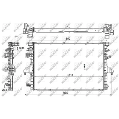 Radiator, racire motor NRF 53154