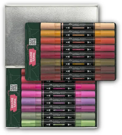 Set de markere acrilice Faber-Castell Multimark - Home, 16 bucăți