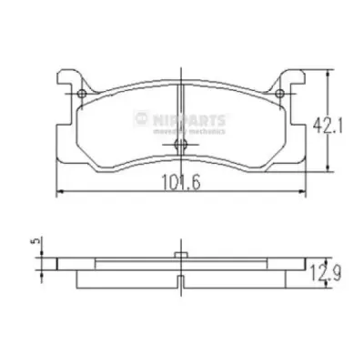 Set placute frana, frana disc NIPPARTS J3613003