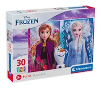 Puzzle Clementoni din 30 de piese - Anna, Elsa si Olaf, Regatul de gheata 2