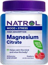 Magnesium Citrate, zmeură, 60 tablete de jeleu, Natrol