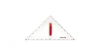 Echer dreptunghic isoscel magnetic pentru tablă, 90-45-45