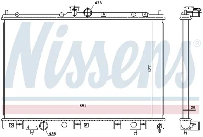 Radiator apa racire motor (transmisie manuala) MITSUBISHI OUTLANDER I 2.0 2.4 intre 2003-2006