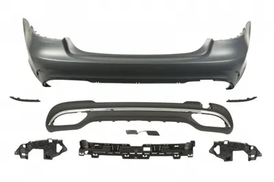 Bara spate AMG, cu intaritura; cu suporti montaj, cu locas ornament, grunduit potrivit MERCEDES Clasa E T-MODEL S212, E W212 SALON 2013-2016