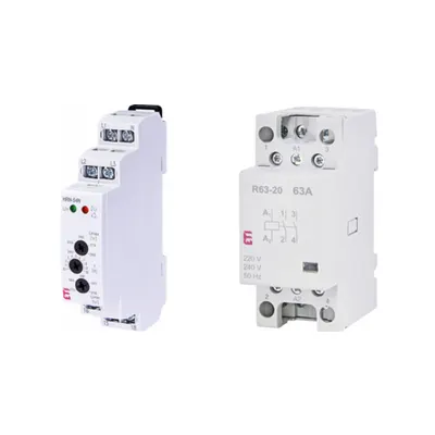Pachet Protectie Tensiune Monofazata: Releu HRN-54N + Releu de Comutare R-63-20