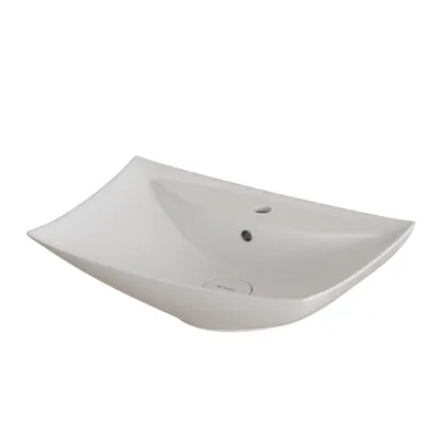 Lavoar baie pe blat Celesta Ibis 60 x 43.5 x 18.5 cm orificiu baterie ceramica alb