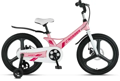 Bicicleta copii Umit Crosser, culoare roz, roata 20 , cadru din aluminiu, frana disc