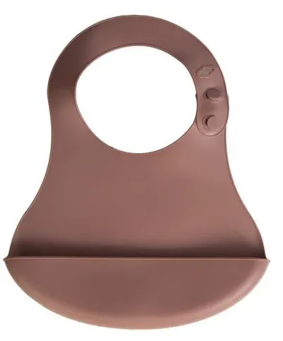 Bavetă din silicon BabyJem - Mini, mocha