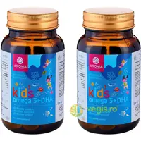 Pachet Kids Omega 3 + DHA pentru Cresterea si Dezvoltare Sanatoasa a Copillor 60cps+60cps masticabile