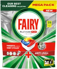 Tablete pentru mașina de spălat vase Fairy - Platinum Plus, Lemon, 59 buc.