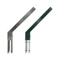 Set 2 x Suport Simplu Prindere Sarmei Ghimpate Serie Grea Stalp 60 x 40 mm Otel Vopsit Zincat