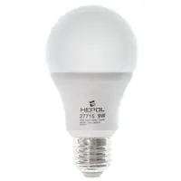 Bec LED HEPOL DIMABIL, forma A60, E27, 9W, 25000 ore, lumina calda